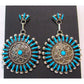 Zuni Turquoise Dangle Earrings Sterling Silver Philander Gia