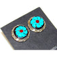 Zuni Turquoise Flower Post Earrings Sterling Silver Native American The Southwestern Style Gallery