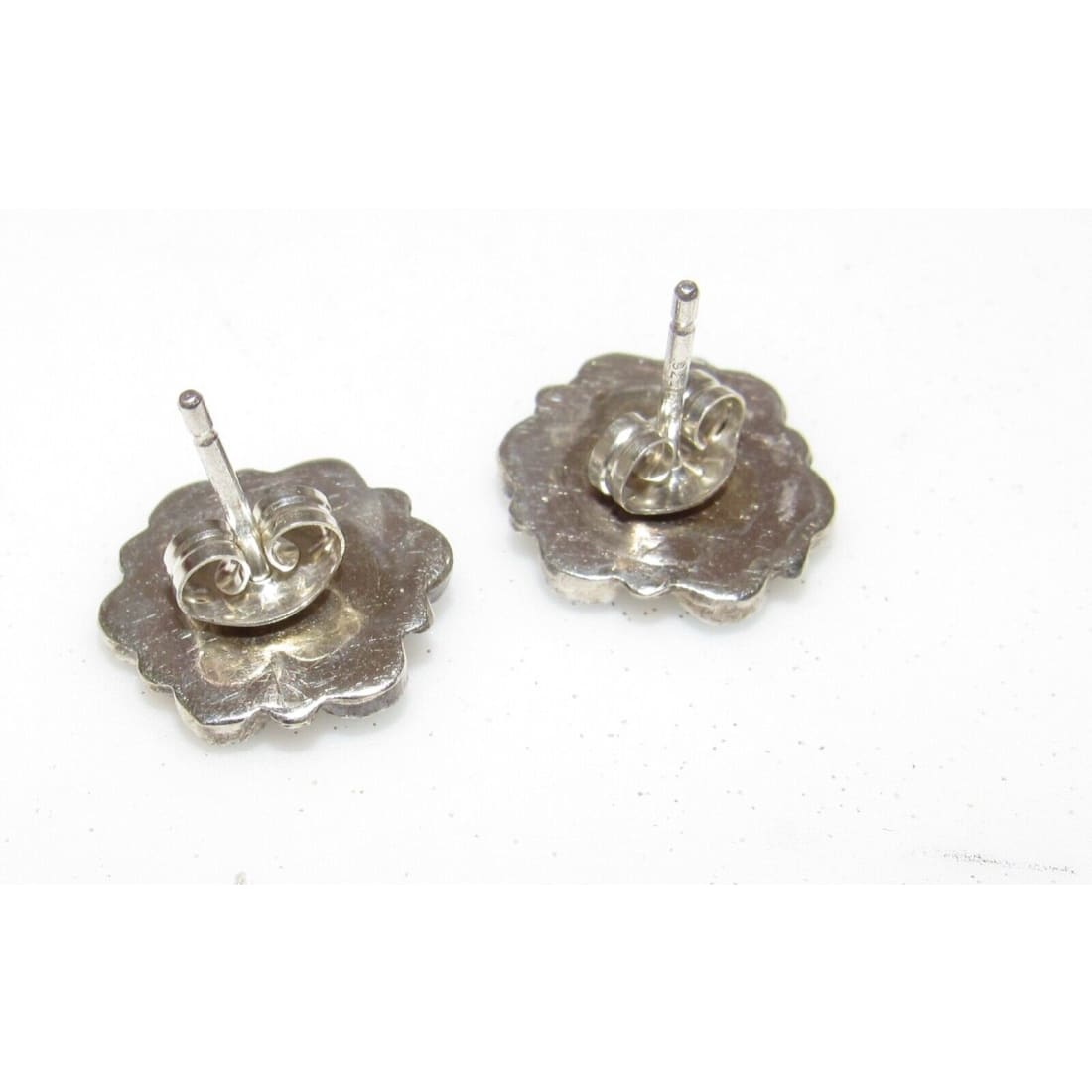 Zuni Turquoise Small Cluster Post Earrings Snake Eye Design 