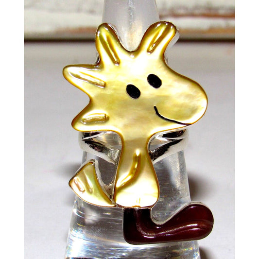 Zuni Woodstock Peanuts Ring Sz 6 P. Leekity Sterling Disney