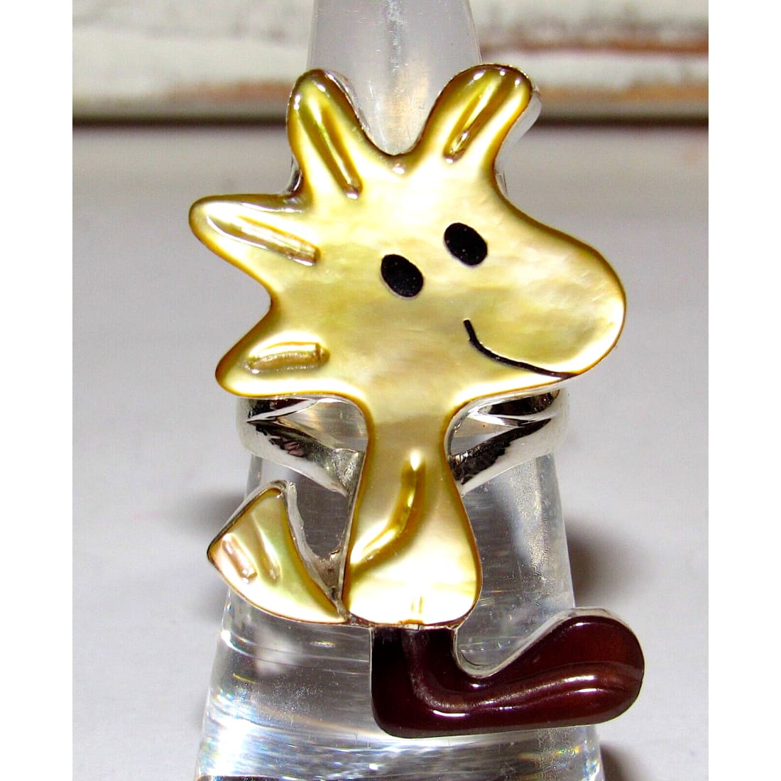 Zuni Woodstock Peanuts Ring Sz 6 P. Leekity Sterling Disney